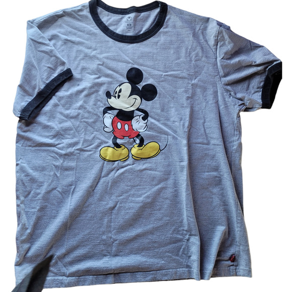 Disney Other - VINTAGE DISNEY STORE Y2K  Men's Grey Crew Neck Mickey Mouse T-Shirt Sz. XXL
